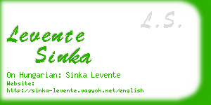 levente sinka business card